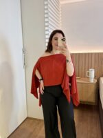 Blusa bata multiformas com top