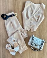Conjunto Alfaiataria - Bege