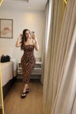 Vestido Mídi Paola - Tule onça