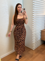 Vestido Mídi Paola - Tule onça