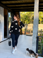 Blusa Coração em Tricô Modal Importado