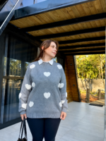 Blusa Coração em Tricô Modal Importado - Imagem 3