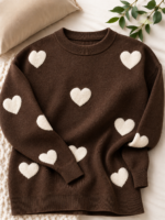 Blusa Coração em Tricô Modal Importado - Imagem 4