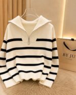 Blusa Jú - Tricô Modal Importado Listrada - Imagem 5