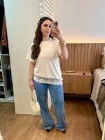Max T-shirt Assimétrica com Renda - Juli - Imagem 6