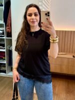 Max T-shirt Assimétrica com Renda - Juli - Imagem 4