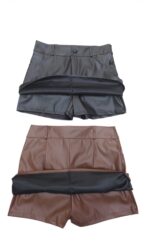 Shorts Saia Couro Sintético - Bianca - Imagem 6
