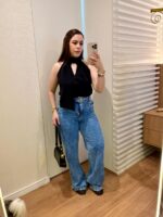 Calça Jeans Pantalona
